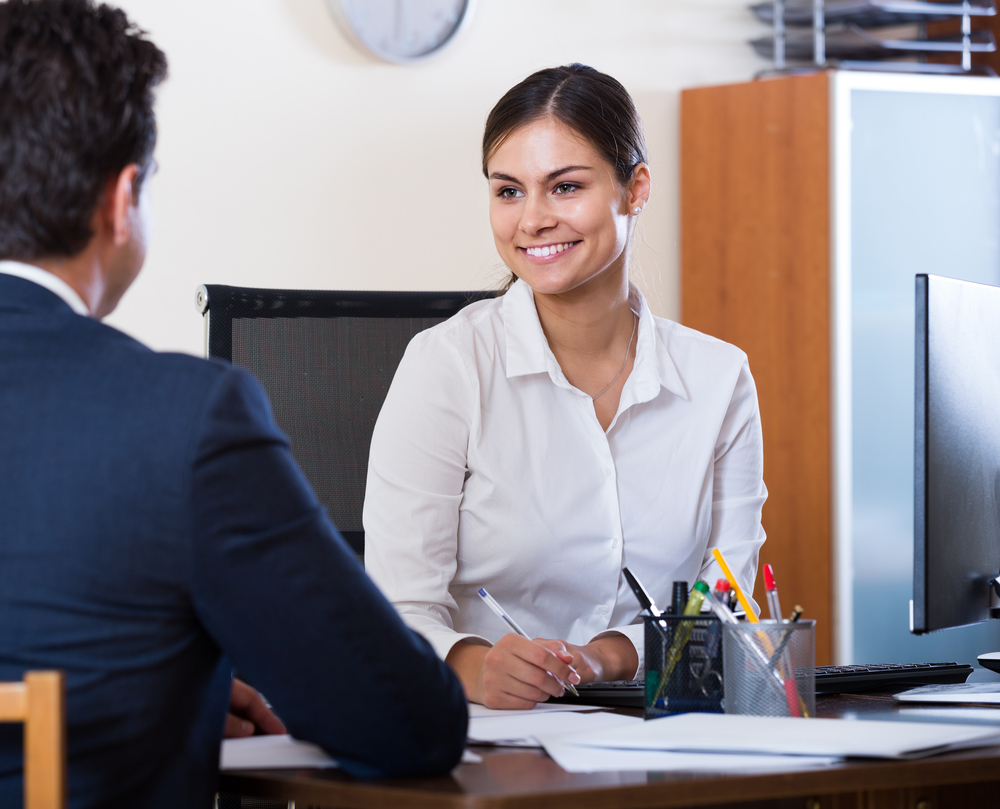Banker and customer