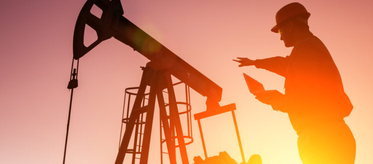 pumpjack and worker